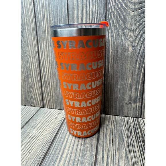 Syracuse Orange Stainless Steel Travel Mug 24 Oz Spill-Resistant - Picture 1 of 6